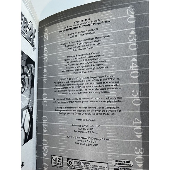 Eyeshield 21 Volume‎ Vol 8 First Print Riichiro Inagaki Ex-library Manga English - Picture 4 of 11
